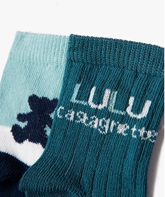 chaussettes a motifs bebe garcon (lot de 2) - lulucastagnette bleu standard chaussettesE717001_2