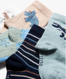 chaussettes a motifs dinosaures bebe (lot de 5) bleu standard chaussettesE717201_2