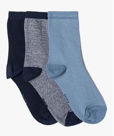 chaussettes tige haute en coton pique garcon (lot de 3) navyE718401_3