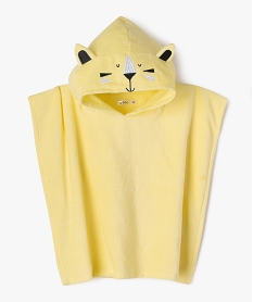 GEMO Cape de bain en éponge bébé garçon avec capuche tigre jaune standard