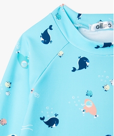 tee-shirt de bain anti uv a motifs marins bebe garcon bleuE719101_2