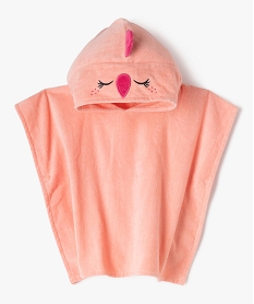 GEMO Cape de bain en éponge bébé fille avec capuche poule rose standard
