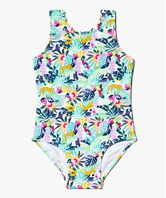 GEMO Maillot de bain 1 pièce jungle à feston bébé fille Imprimé