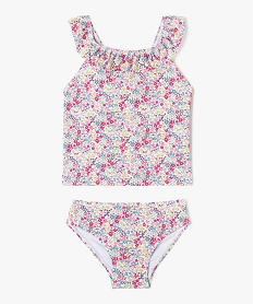 maillot de bain 2 pieces a motifs fleuris bebe fille roseE719801_1