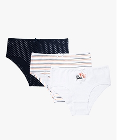 GEMO Shorties en coton avec touches pailletées fille (lot de 3) Multicolore