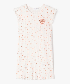 GEMO Chemise de nuit en coton finitions froncées fille - LuluCastagnette Imprimé