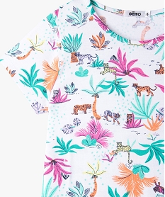 chemise de nuit manches courtes a motif jungle fille imprime jungleE721301_2