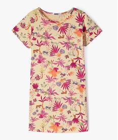 GEMO Chemise de nuit manches courtes à motif jungle fille Imprimé