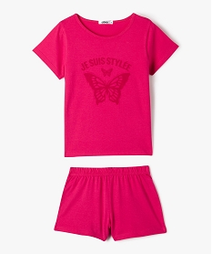 GEMO Pyjashort avec motif animal fille rose standard