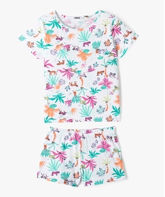 GEMO Pyjashort imprimé jungle fille imprime jungle
