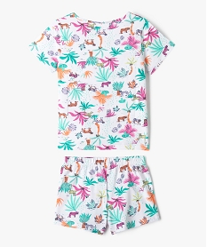 pyjashort imprime jungle fille imprime jungleE722701_3