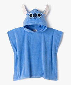 GEMO Cape de bain poncho à capuche avec oreilles amovibles enfant - Disney Stitch bleu standard