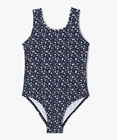 maillot de bain une piece a motifs fleuris fille bleuE723901_1