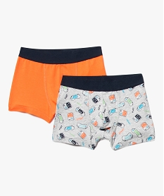 GEMO Boxers assortis motif jeu vidéo garçon (lot de 2) Orange