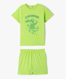 GEMO Pyjashort avec motif animal garçon Vert