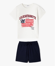pyjashort avec motif drapeau garcon - lulucastagnette beigeE726401_1