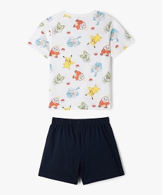 pyjashort en coton imprime garcon - pokemon blancE726501_3