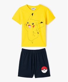 pyjashort bicolore avec motif pikachu - pokemon jauneE726701_1