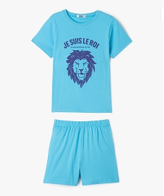 GEMO Pyjashort avec motif animal garçon Bleu