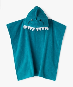GEMO Cape de bain en éponge garçon avec capuche requin bleu standard