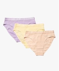 culottes unies avec ceinture satinee fille (lot de 3) multicoloreE728901_1