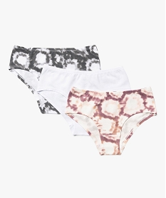 GEMO Shorties en coton effet tie and dye fille (lot de 3) Multicolore