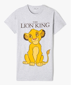 chemise de nuit imprime simba fille - disney le roi lion grisE730601_1