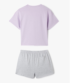 pyjashort bicolore avec motif coeur fille violetE731201_3