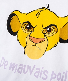 pyjashort imprime simba fille - disney le roi lion blancE731501_2