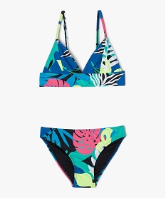 GEMO Maillot de bain 2 pièces à motifs exotiques fille Imprimé