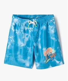 GEMO Short de bain avec motif surfeur garçon Bleu