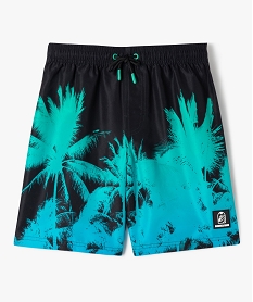 short de bain a motifs palmiers garcon vertE735801_1