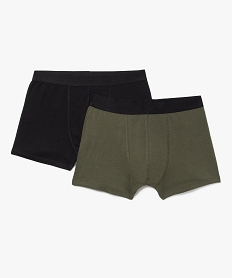 boxer uni en coton extensible homme (lot de 2) vert boxers et caleconsE737701_1