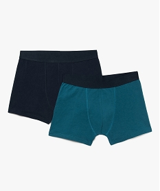 GEMO Boxer uni en coton extensible homme (lot de 2) Bleu