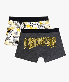 GEMO Boxers en coton stretch homme (lot de 2) noir vif