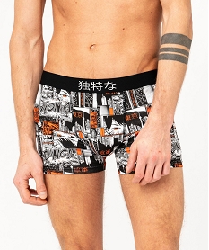 boxers en coton stretch motif mangas homme (lot de 2) orangeE738201_4