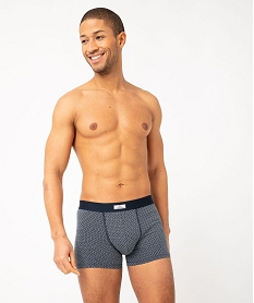 GEMO Boxer homme en coton stretch extensible (lot de 2) bleu vif