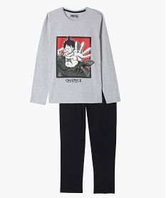 GEMO Pyjama bicolore homme - One Piece gris standard
