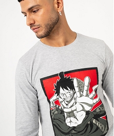 pyjama bicolore homme - one piece gris pyjamas et peignoirsE739801_2