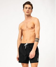 short de bain uni homme noirE741901_1