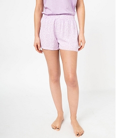 GEMO Short de pyjama imprimé en viscose femme imprime bicolore