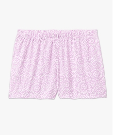 short de pyjama imprime en viscose femme violet bas de pyjamaE742901_4