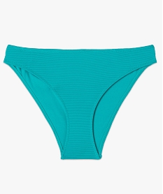 bas de maillot de bain forme culotte en maille gaufree femme bleu bas de maillots de bainE747901_4