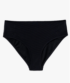 bas de maillot de bain taille haute en maille gaufree femme noir standard bas de maillots de bainE748901_4