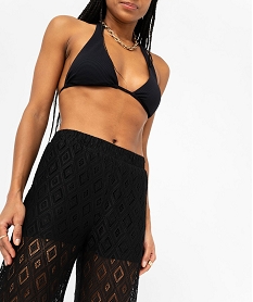 pantalon de plage en dentelle femme noir standard vetements de plageE750101_2