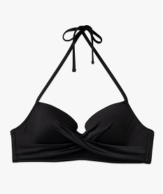 haut de maillot de bain corbeille effet drape femme noir standard haut de maillots de bainE750701_4