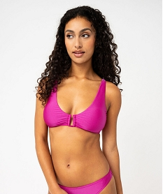 haut de maillot de bain triangle avec mousse amovibles femme rose haut de maillots de bainE751901_2