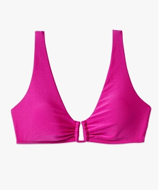 haut de maillot de bain triangle avec mousse amovibles femme rose haut de maillots de bainE751901_4