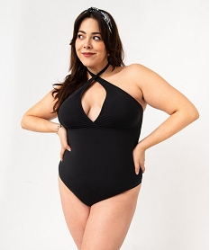 maillot de bain une piece femme grande taille bonnets triangles noir maillots de bain 1 pieceE752801_1