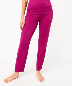 pantalon de pyjama fluide femme violet bas de pyjamaE753001_1